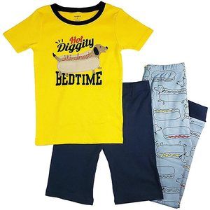 Carter's Girls Or Boys 3 Piece Cotton Pajama Set Size 4T